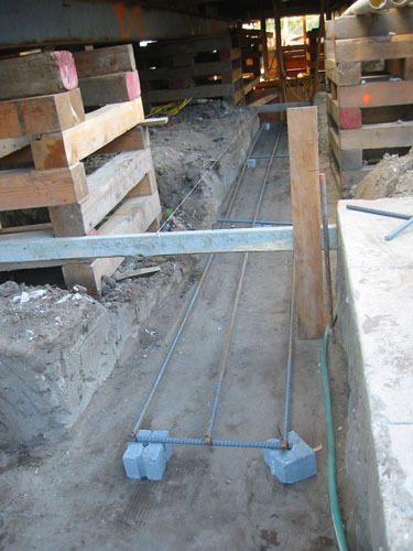 Front footing rebar