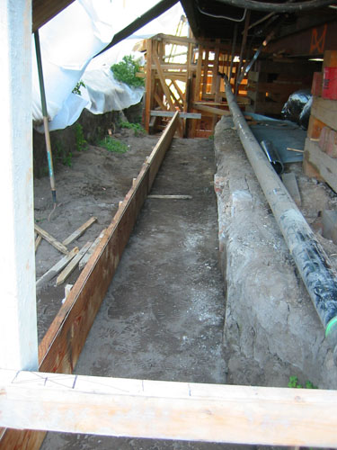 Front footing formwork