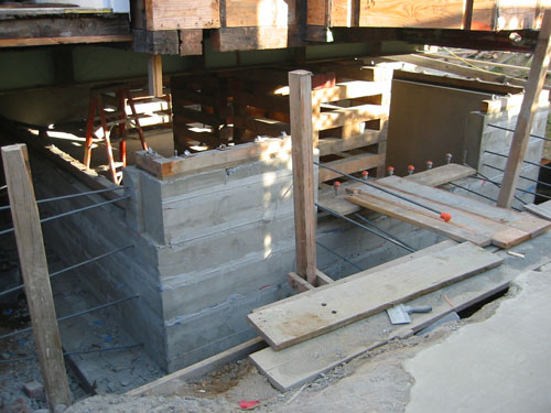 Formwork stripped