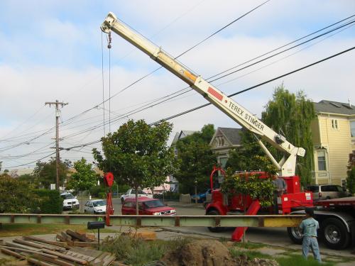 beam being moved