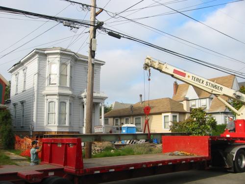 moving the beam under the cable/phone lines