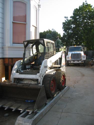 bobcat and truck