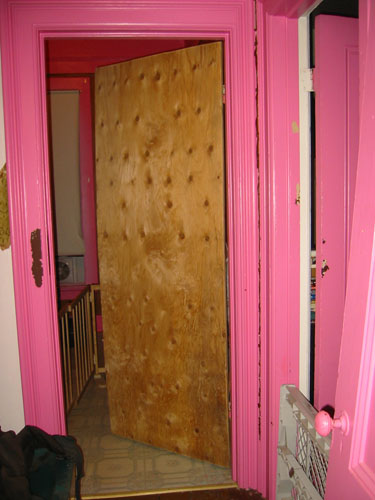 plywood door hung