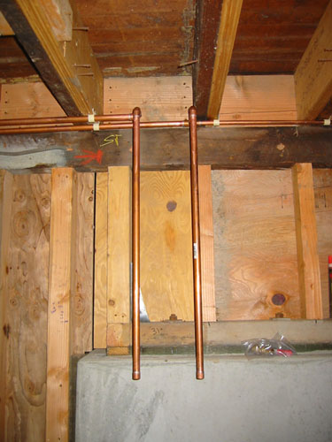 Water heater lines