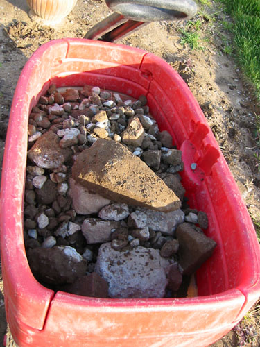 Wagon of rocks