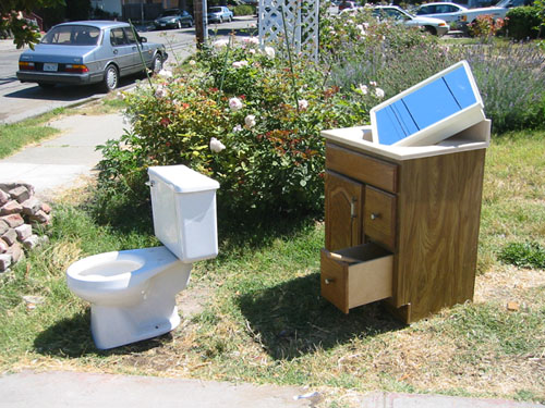 Toilet on the curb