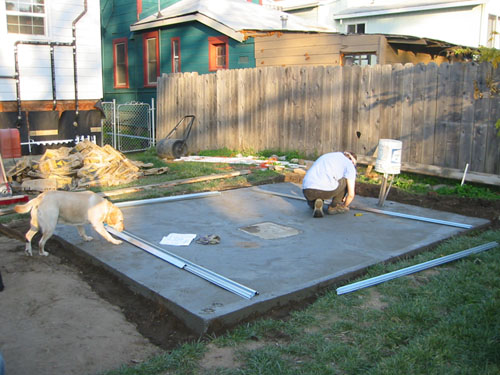 Shed assembly begins