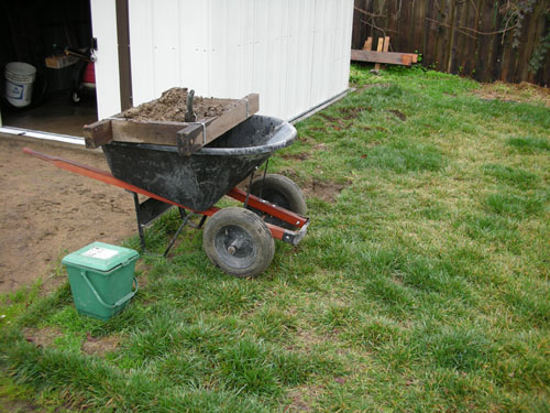 Sifter full of wet sand