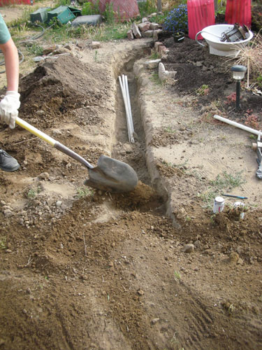 Filling in the trench