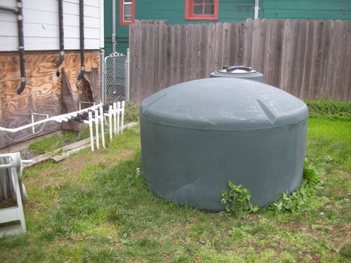 Water tank in situ