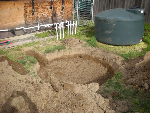 Hole for the water tank