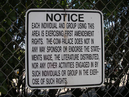 First Amendment sign