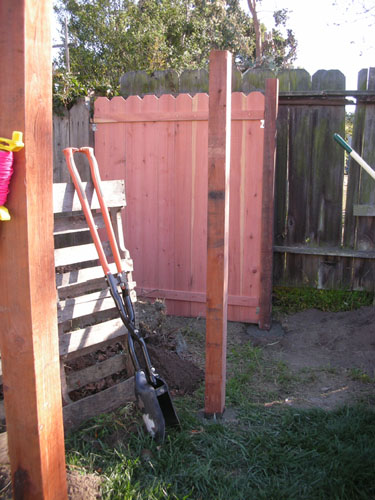 New chicken yard post plus fence