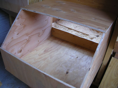 View through the nest box