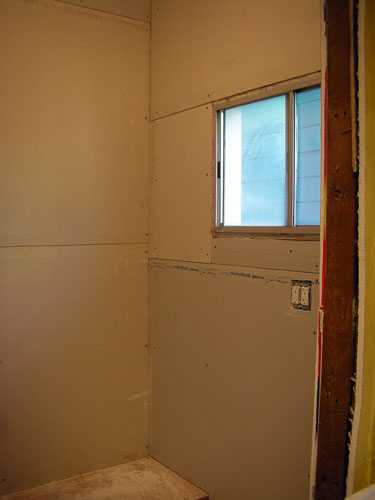 Drywalled room