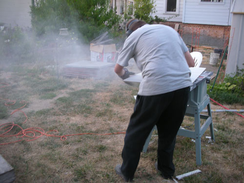 Noel cutting cementitious siding