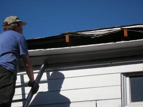 Siding supporting the roof
