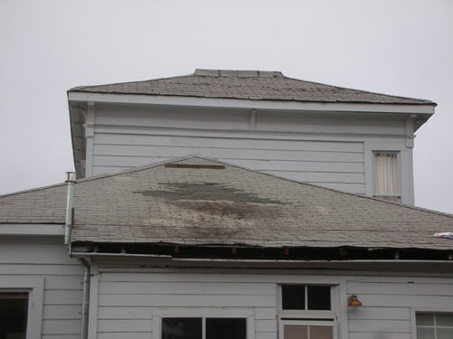 Repaired roof