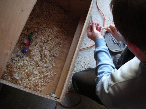 Fixing the hole in the nest box