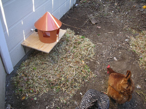 The outside waterer installed