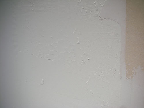 Uneven mud after the second coat