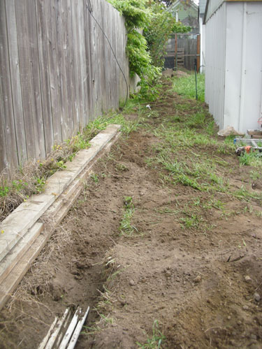 Filled in trench