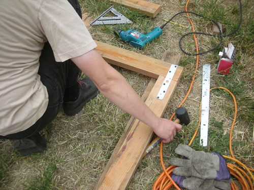 Strapping the panels together