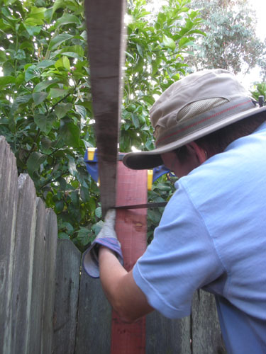 Cutting the top off the post