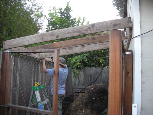 Three rafters placed