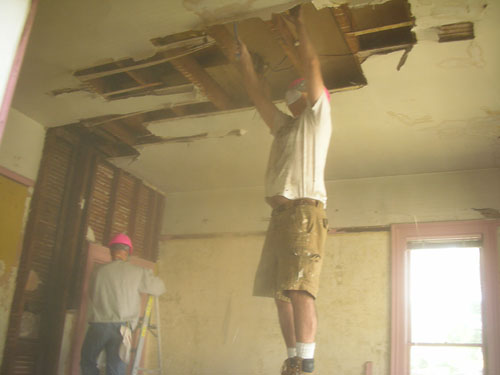 Pulling down the ceiling