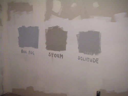 Swatches on the wall