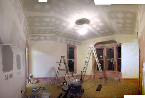 The dining room before priming