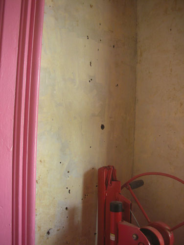 Small holes in the plaster