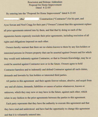 Yet another changed contract