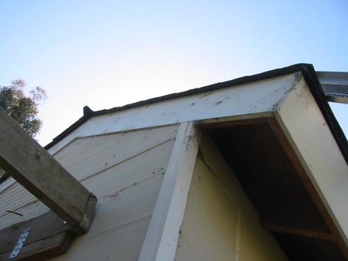 trimmed shingles from underneath