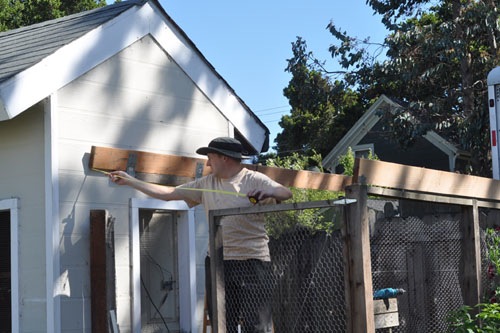 Setting the next beam in place