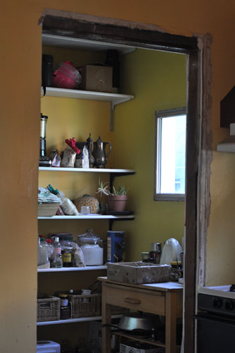 Pantry doorway, before