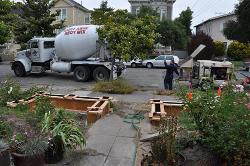 Concrete truck and pump