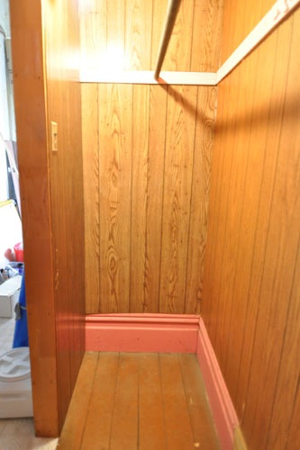 Downstairs closet, looking south