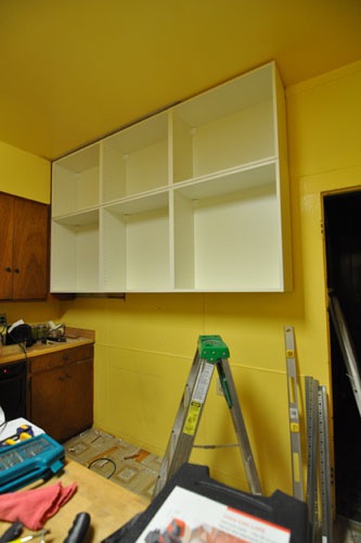 Cabinets hung