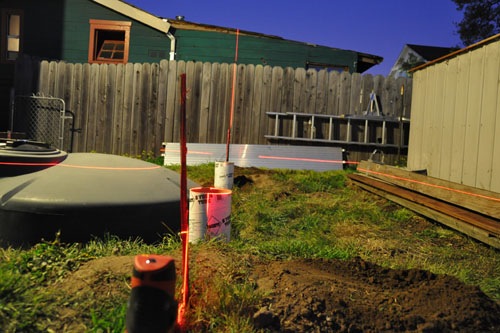 Lining up the second beam