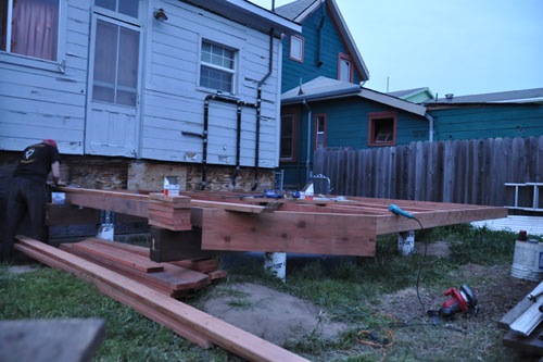 Putting the deck framing together