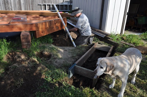 Squaring up the formwork