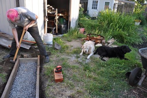 Adjusting the formwork