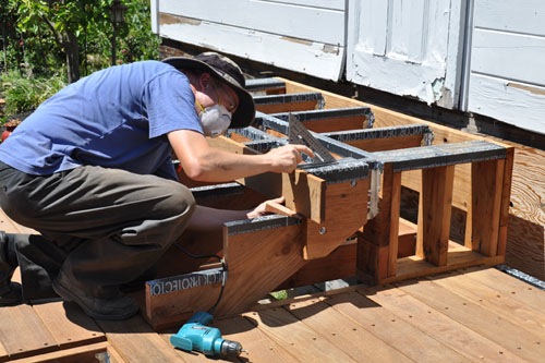 Marking the riser board for predrilling