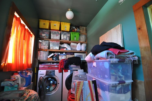 Laundry room looking like a total mess