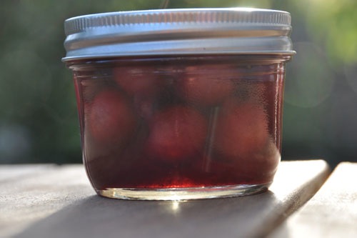 Canned cherries