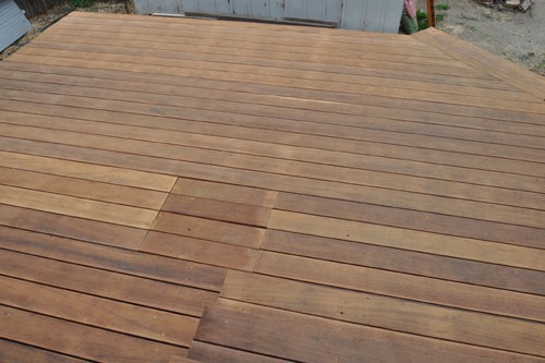 The deck after sanding