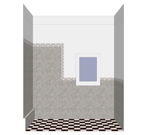 Model of the upstairs bathroom tile