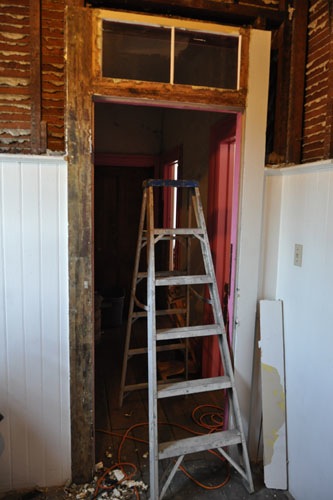 Stripping paint off to get the transom window out